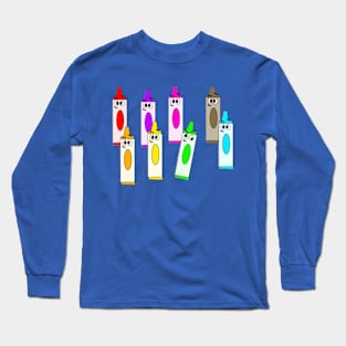 Little Happy Crayons Long Sleeve T-Shirt